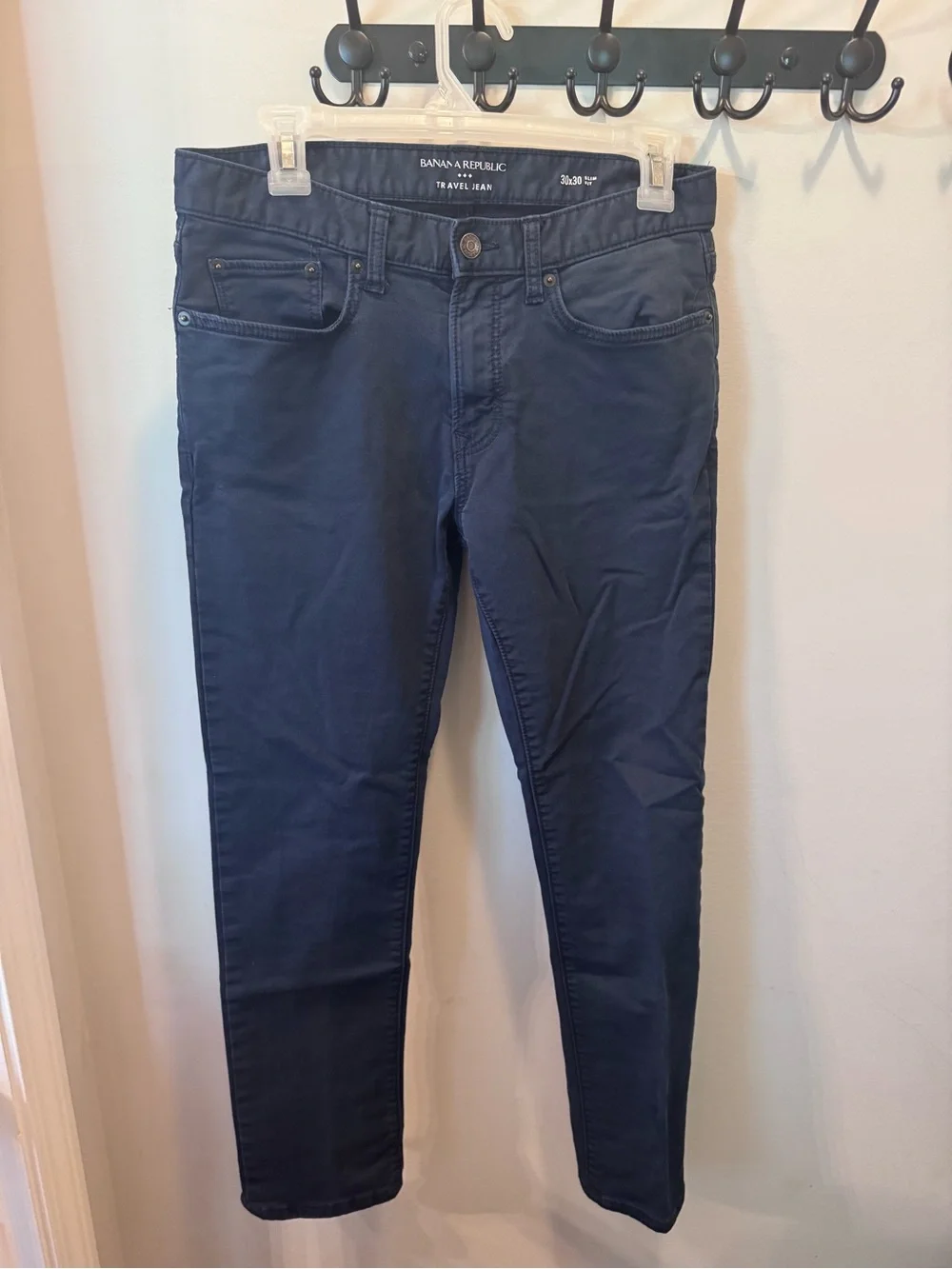[Lot of 3]Men’s 30x30 Banana Republic Travel Jean Pants- Navy, Gray, Purple